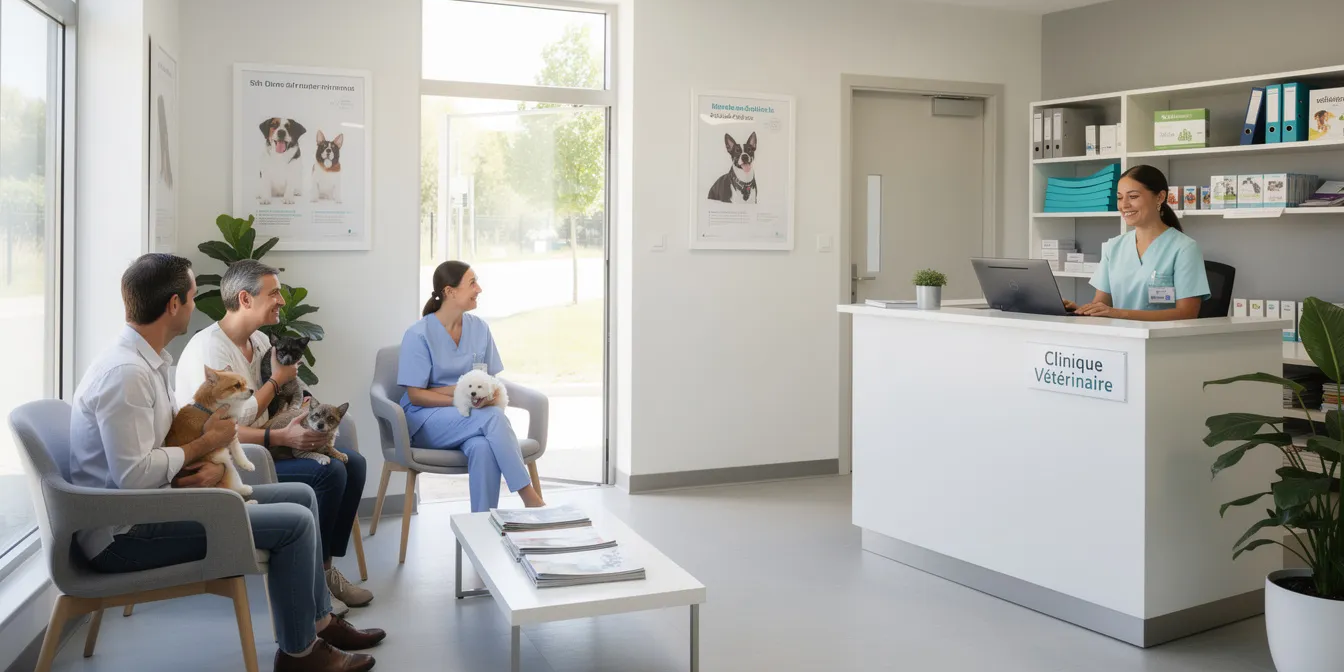 Programme détaillé de la formation d’auxiliaire vétérinaire à distance Salle d'attente de vétérinaire.